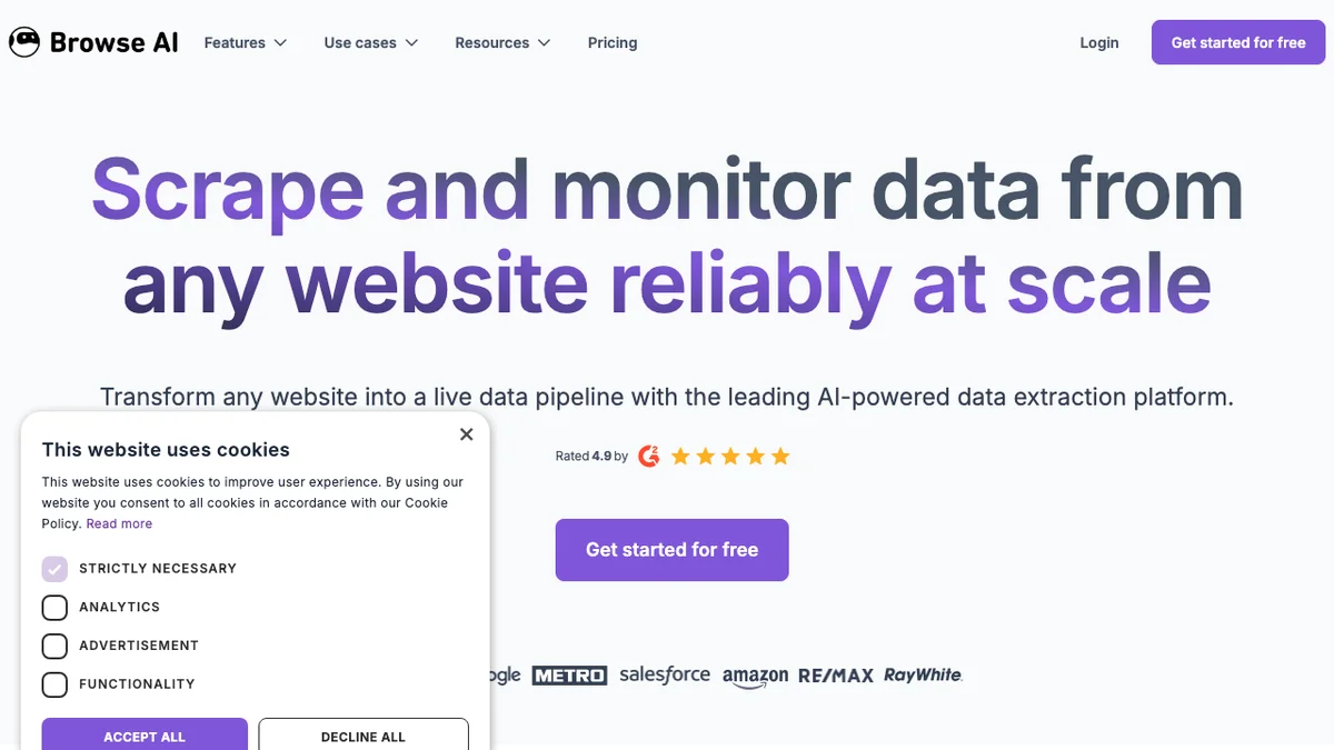 Browse AI screenshot