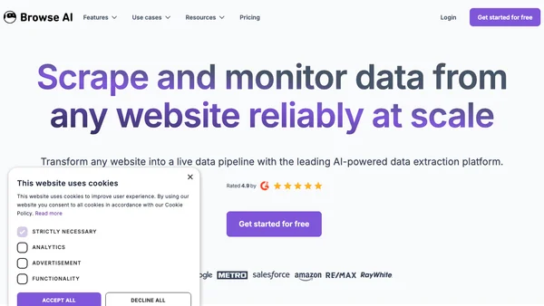 Browse AI screenshot