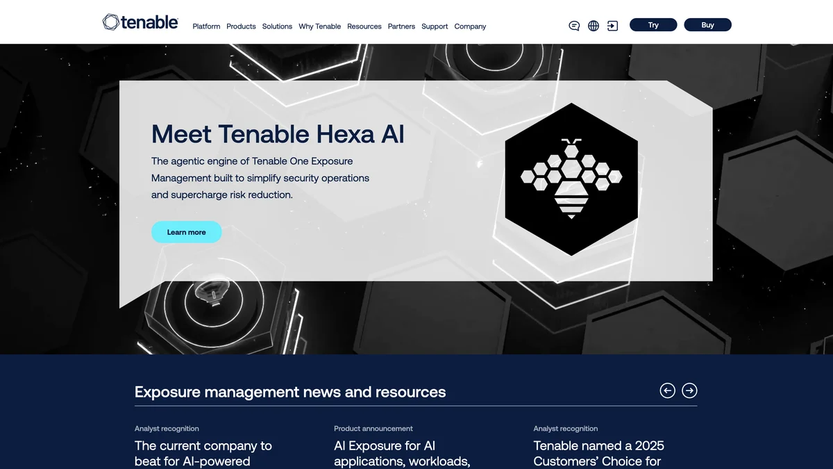 Tenable screenshot
