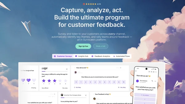 Survicate screenshot