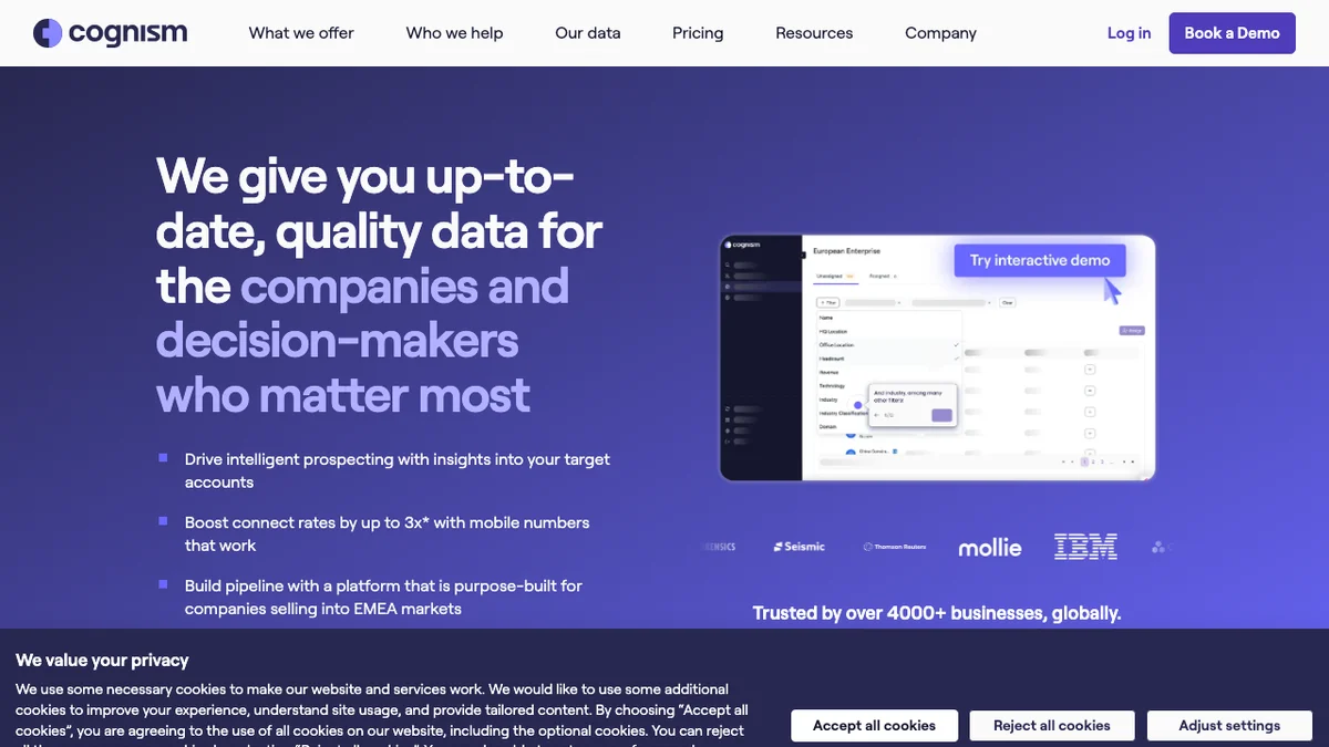 Cognism screenshot