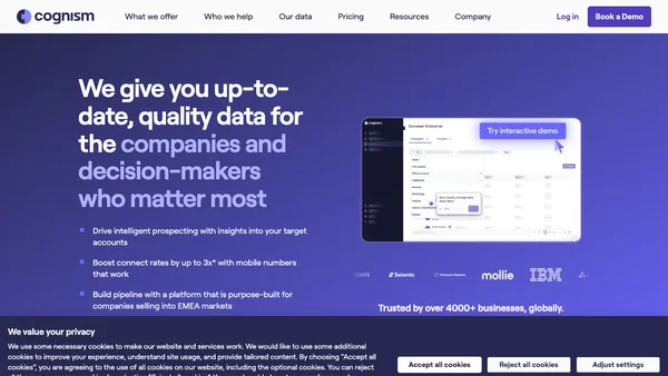 Cognism screenshot