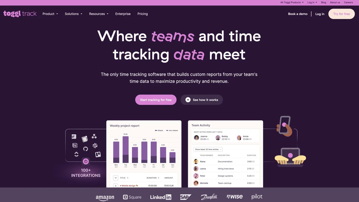 Toggl screenshot