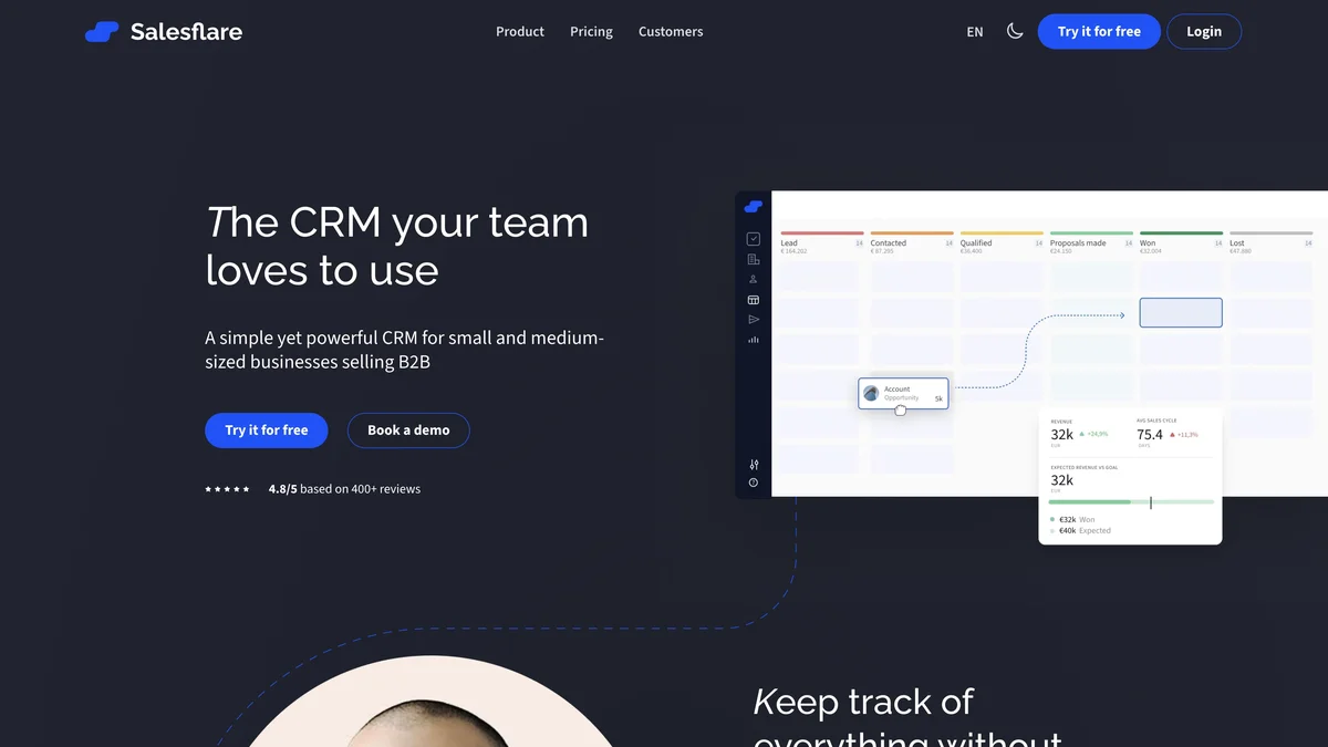 Salesflare screenshot