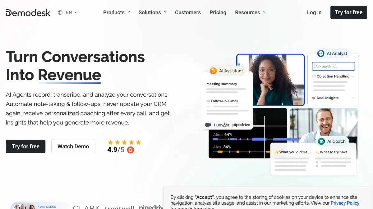 Demodesk screenshot