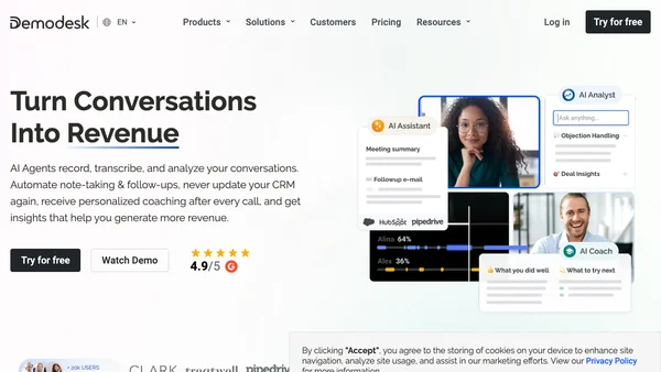 Demodesk screenshot