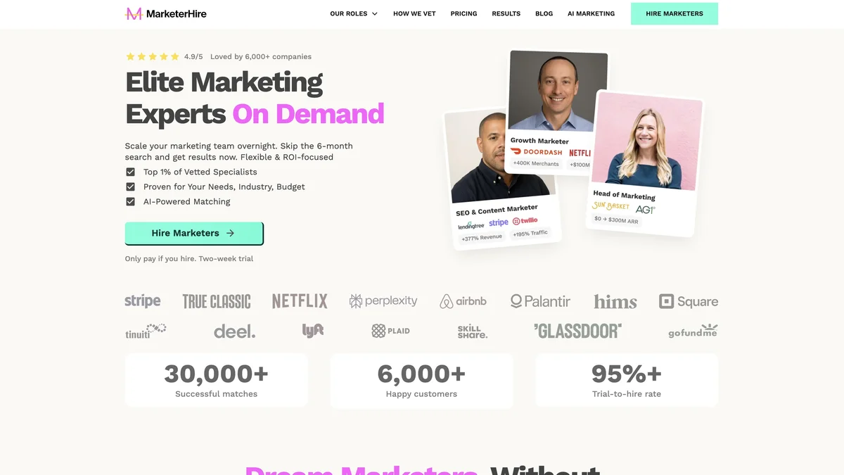MarketerHire screenshot