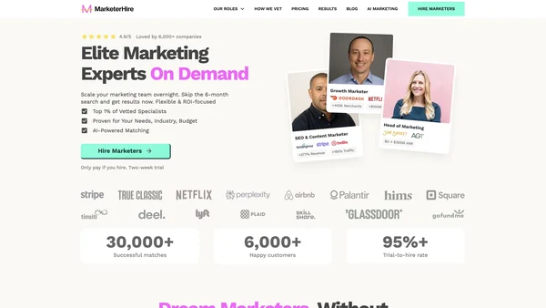 MarketerHire screenshot