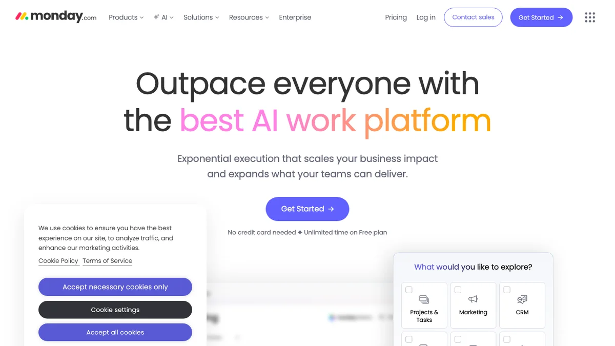 monday.com screenshot