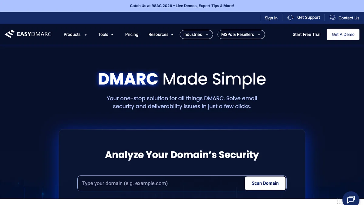 EasyDMARC screenshot