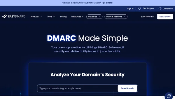 EasyDMARC screenshot