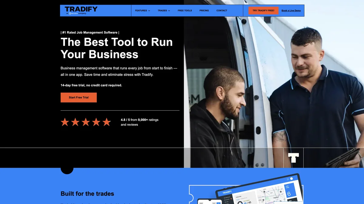 Tradify screenshot