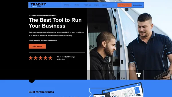 Tradify screenshot