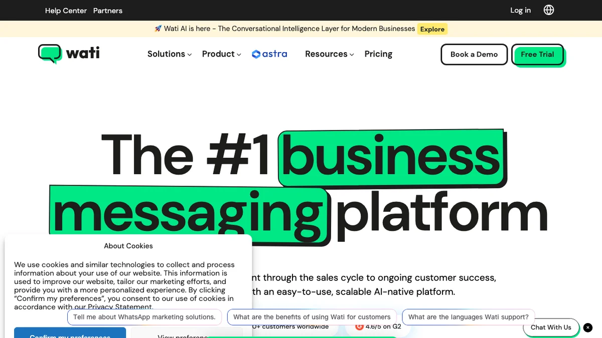 Wati.io screenshot