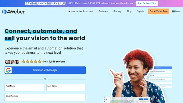 AWeber Communications screenshot