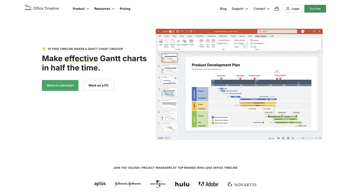 Office Timeline screenshot