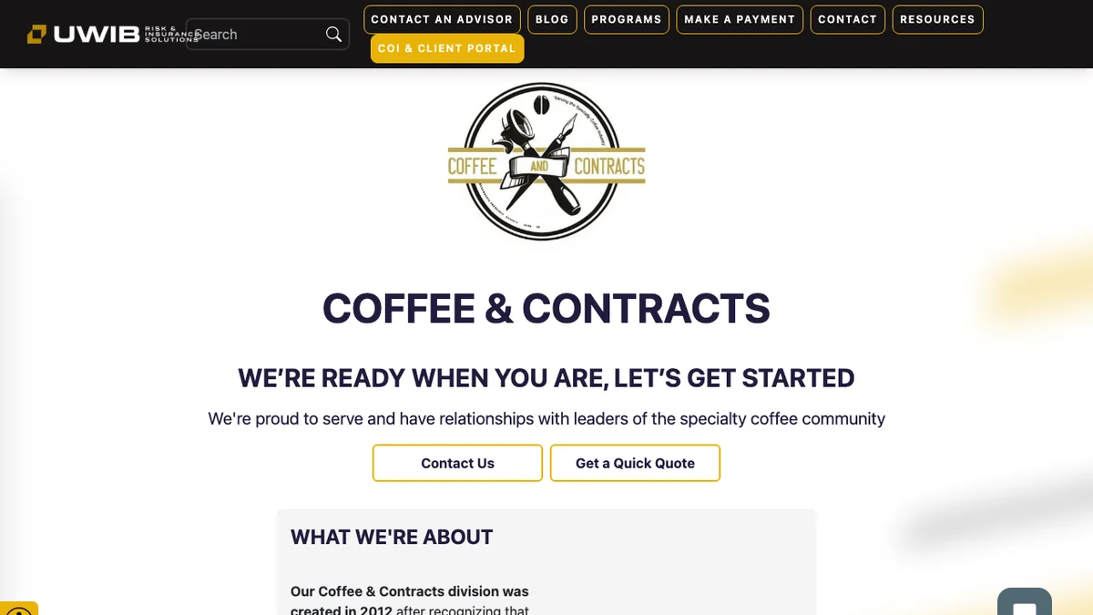 Coffee and Contracts screenshot