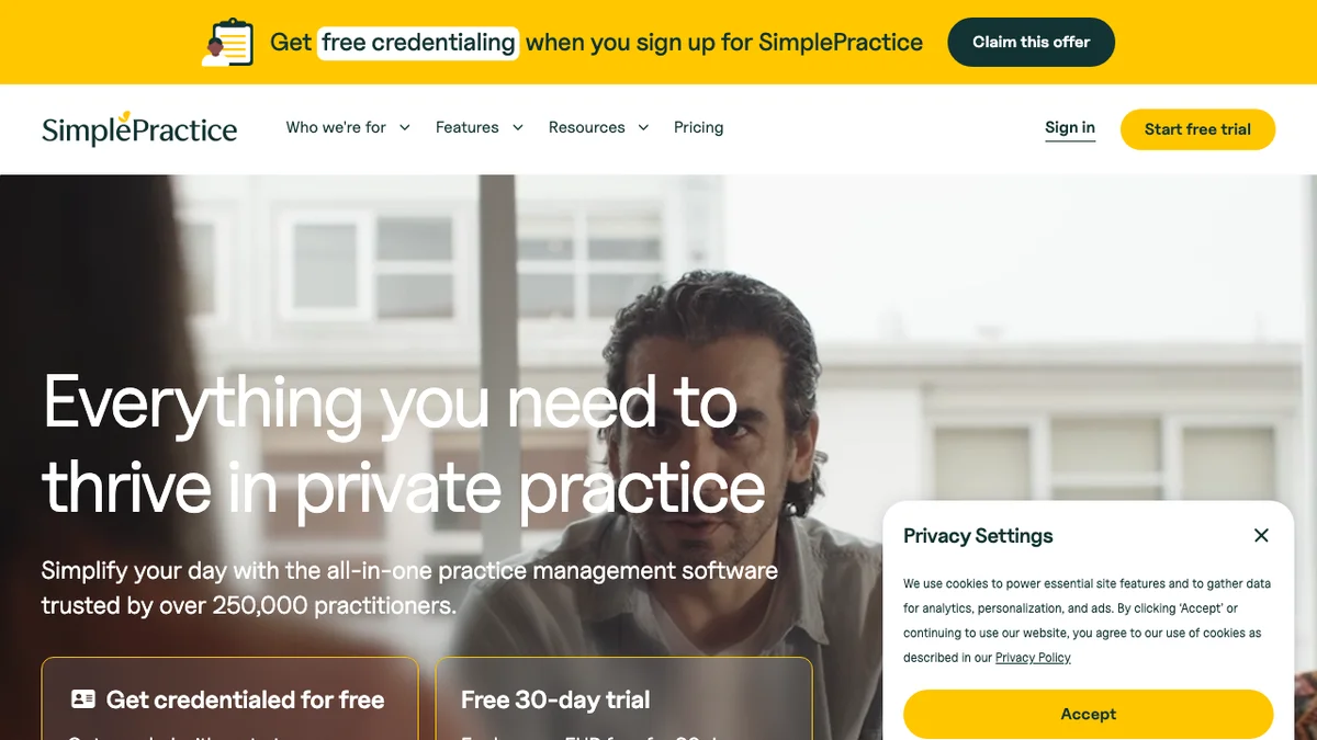 SimplePractice screenshot
