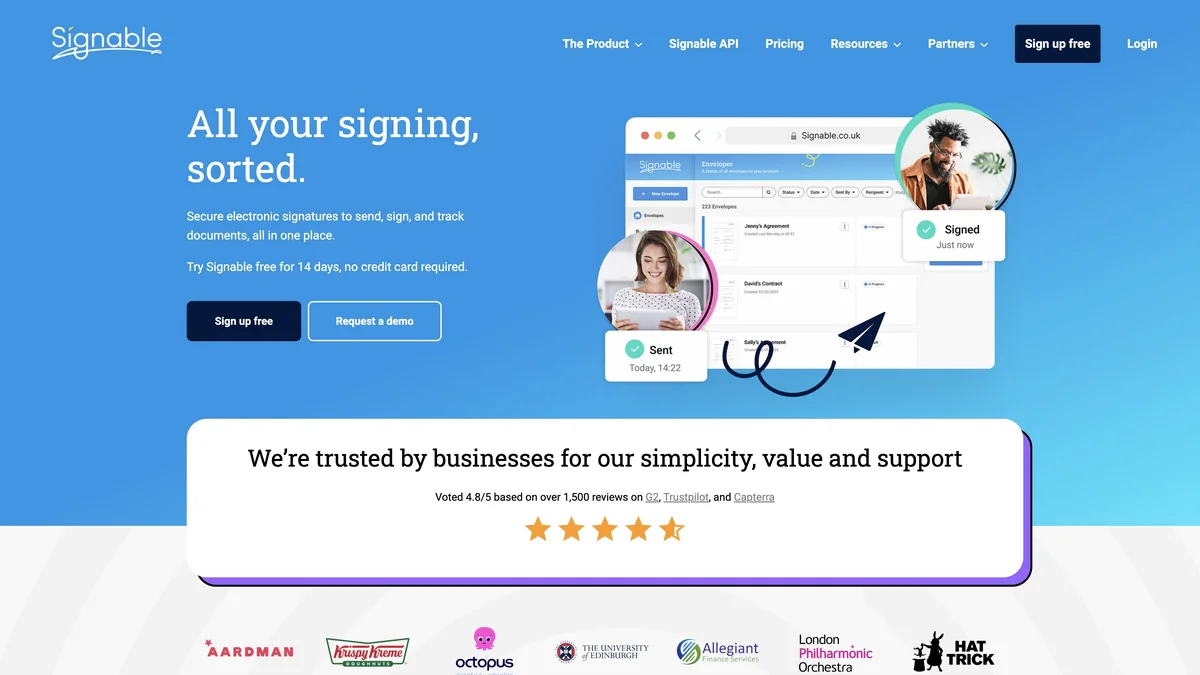 Signable screenshot