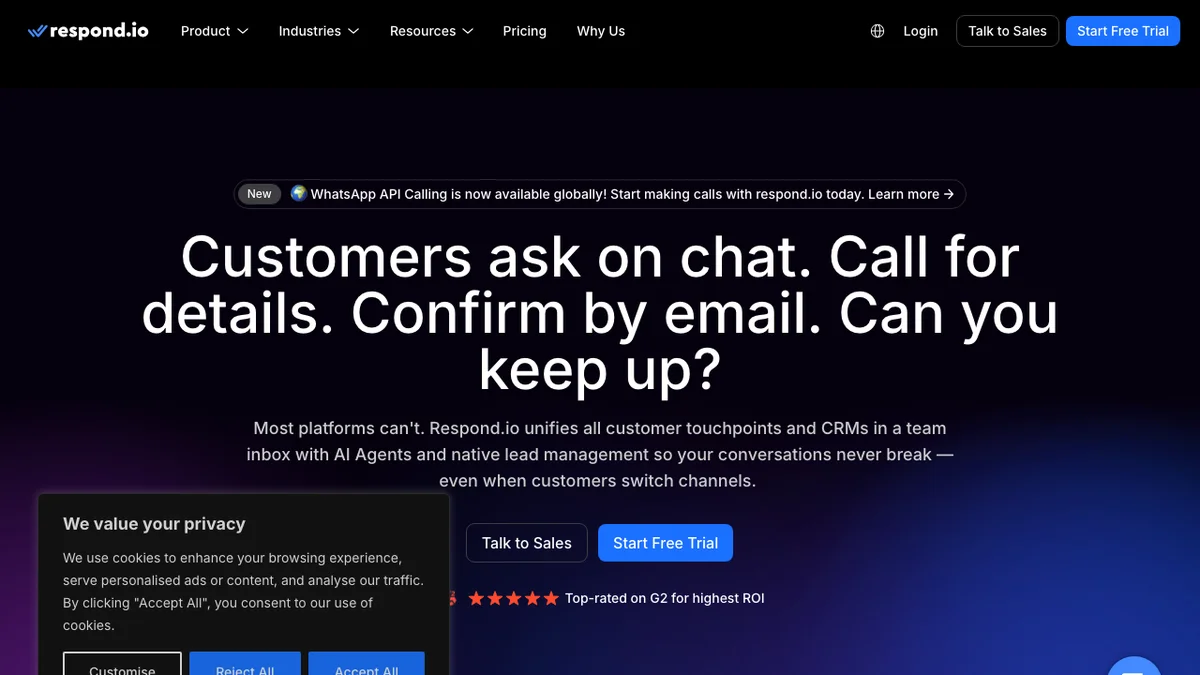 respond.io screenshot