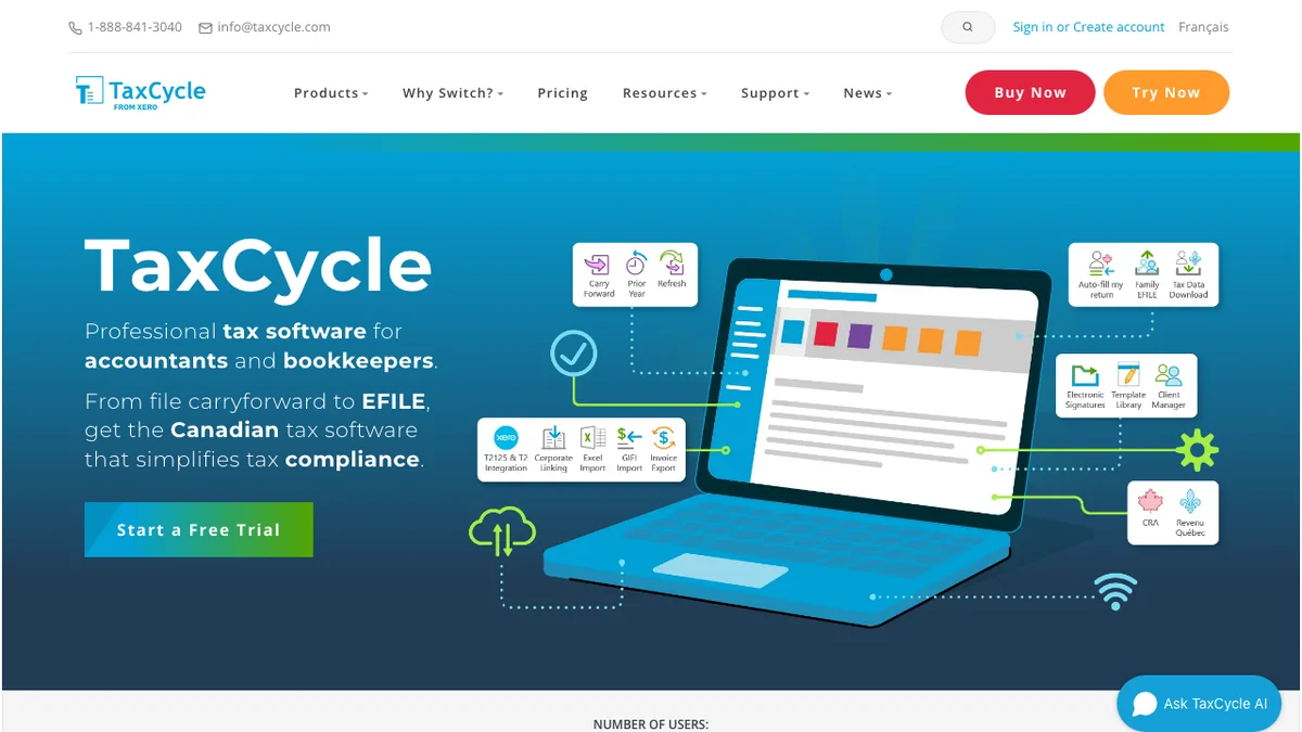 TaxCycle screenshot