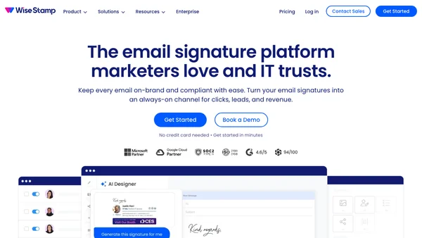 WiseStamp screenshot