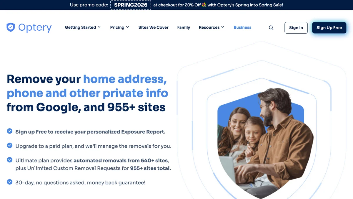 Optery screenshot
