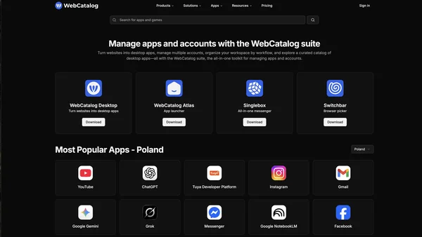 WebCatalog screenshot