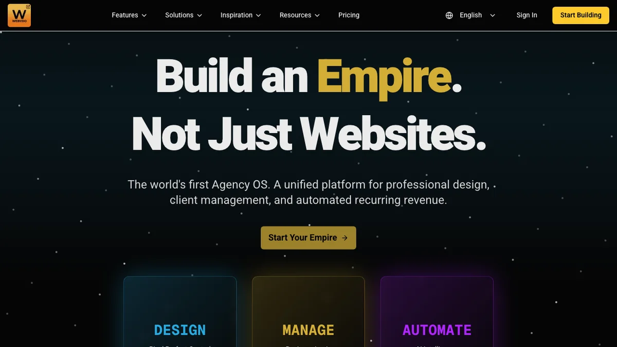 Webydo screenshot
