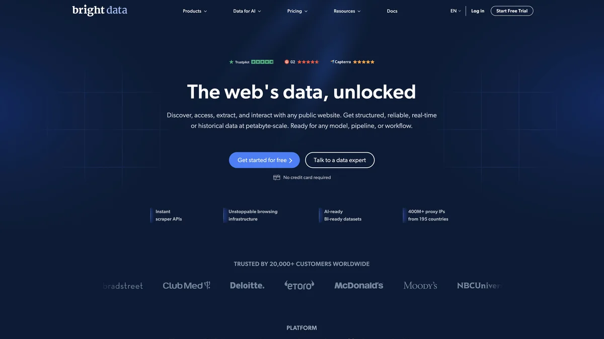 Bright Data screenshot