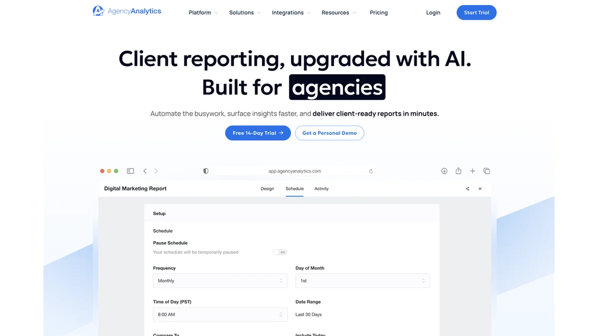 AgencyAnalytics screenshot