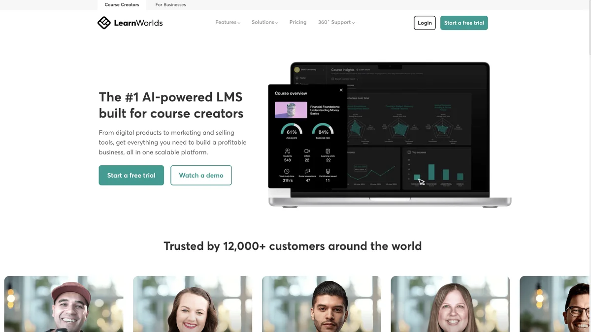 LearnWorlds screenshot
