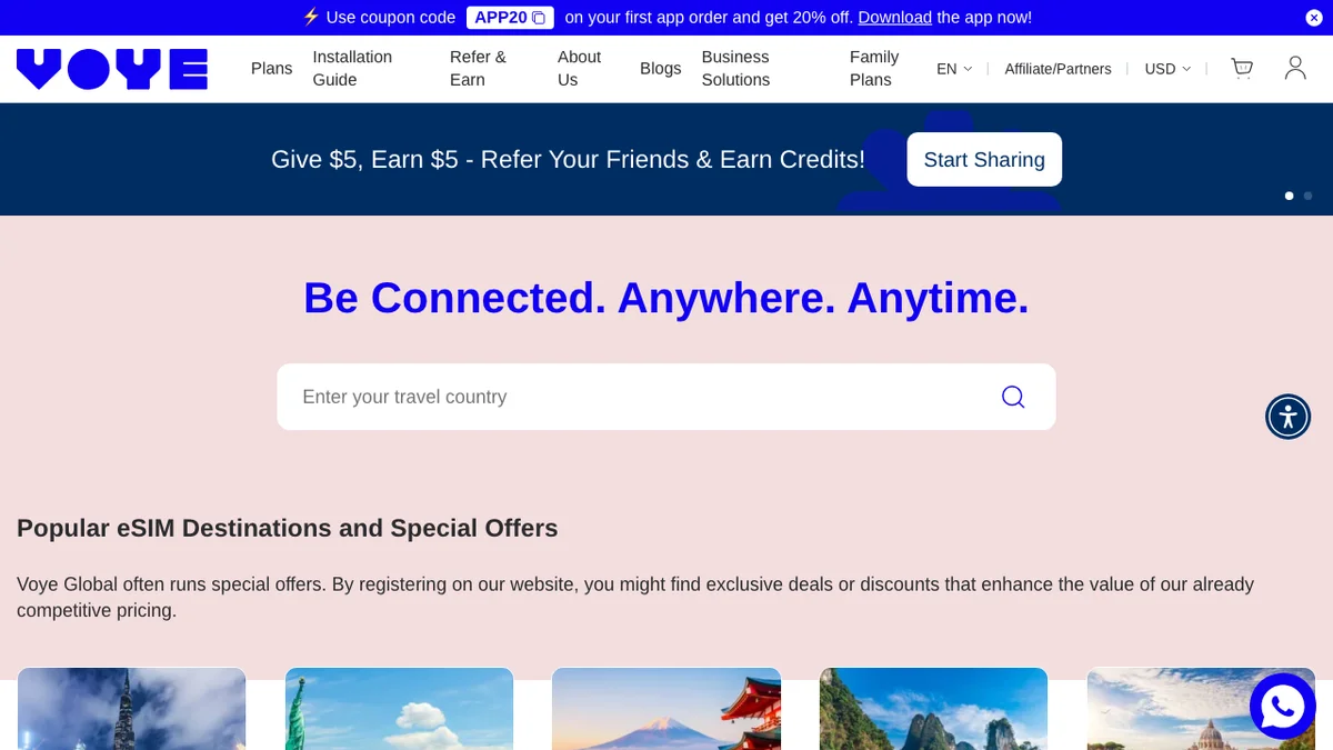 Voye Global screenshot